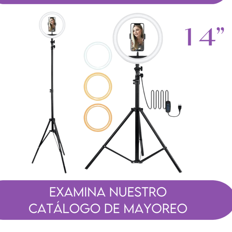 Aro de Luz Led 14 Pulgadas tamaño grande – ABC LASHES - Main Image