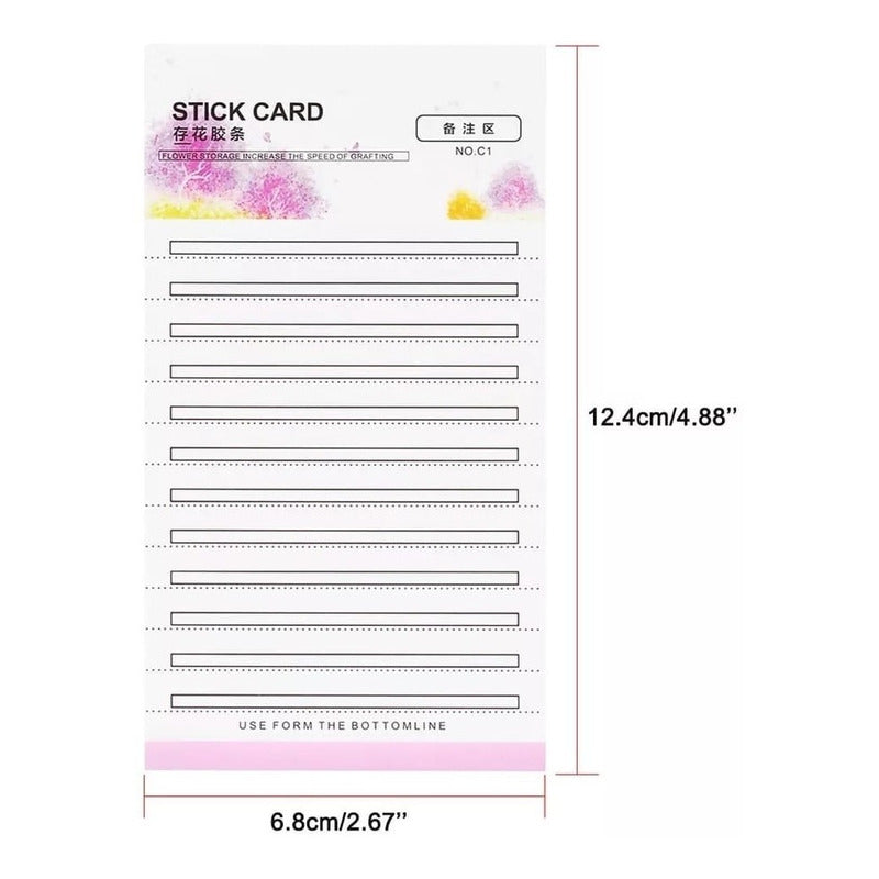 10 Pzs Stick Card Abanicos Fácil