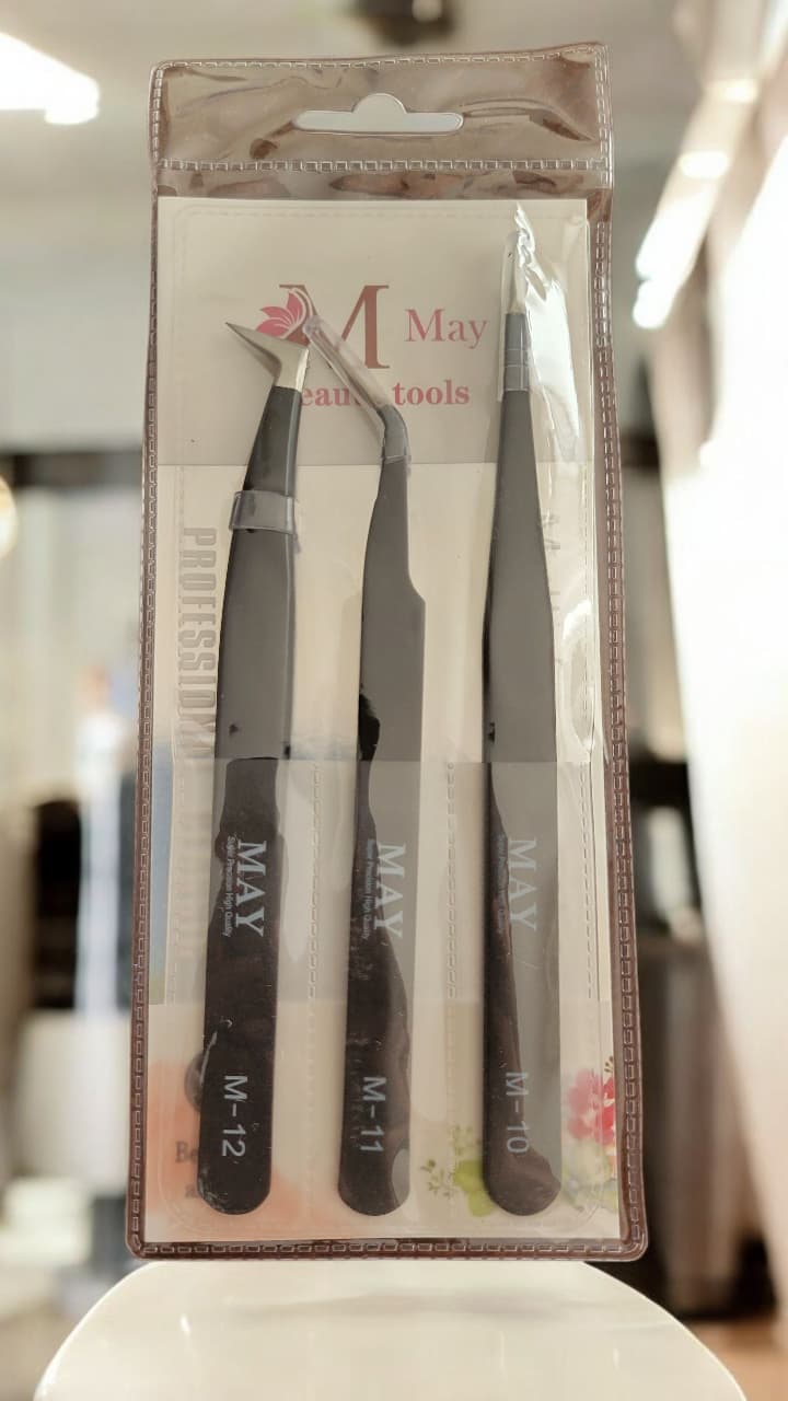 PINZA CURVA, RECTA Y VOLUMEN SET O KIT DE 3 PINZAS NEGRO MATE