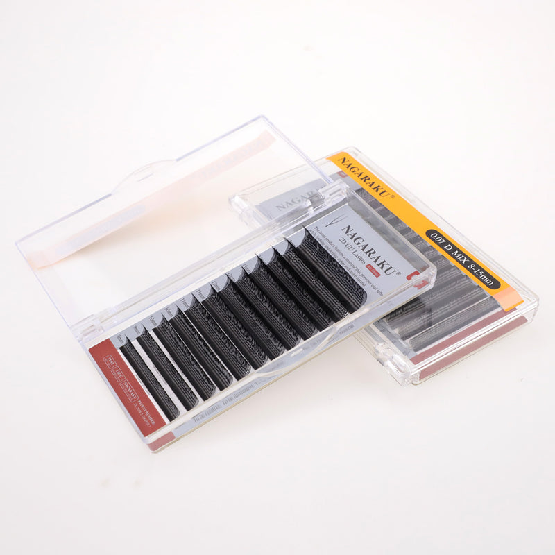 NAGARAKU 2d Uu Extensiones De Pestañas Mix U-Shaped 2D UU