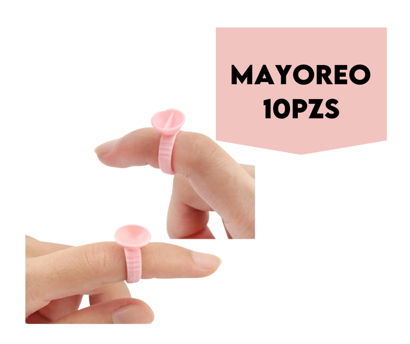 MAYOREO 10 Paq con 100pzs Anillo Desechable Rosa