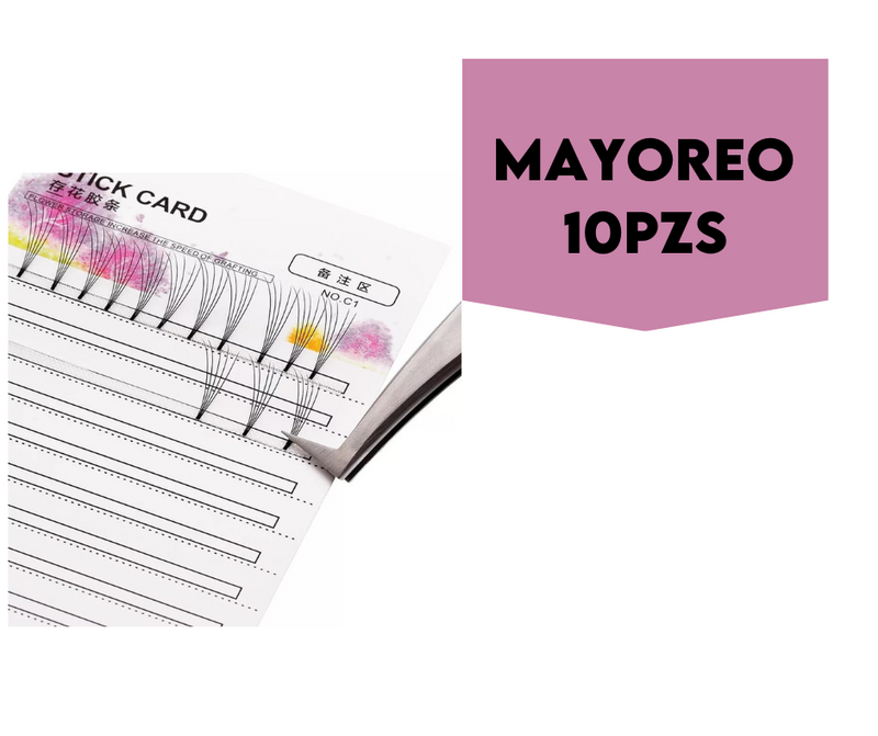 MAYOREO 10 Paq. con 10 Pzs Stick Card Abanicos Fácil