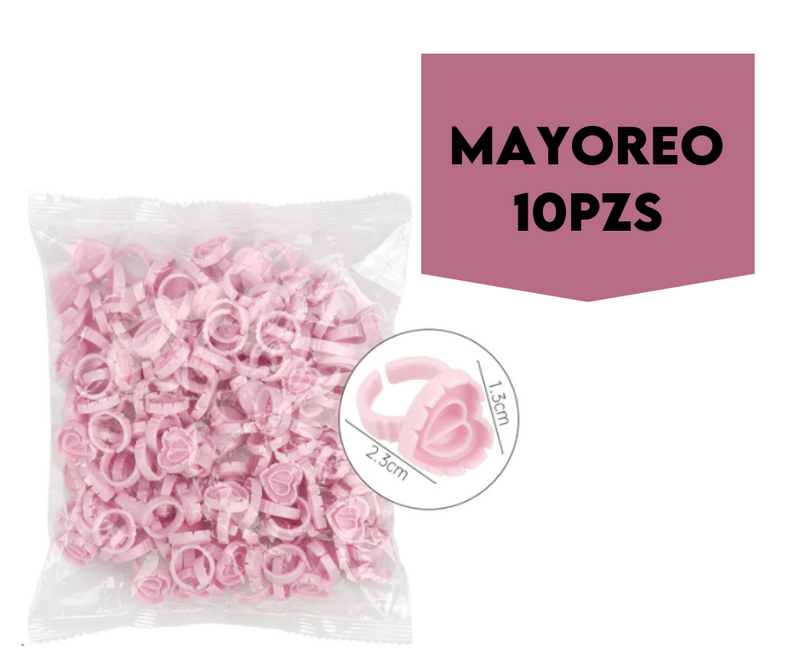 MAYOREO. 10 Paq con 100pzs Anillo Cup Heart