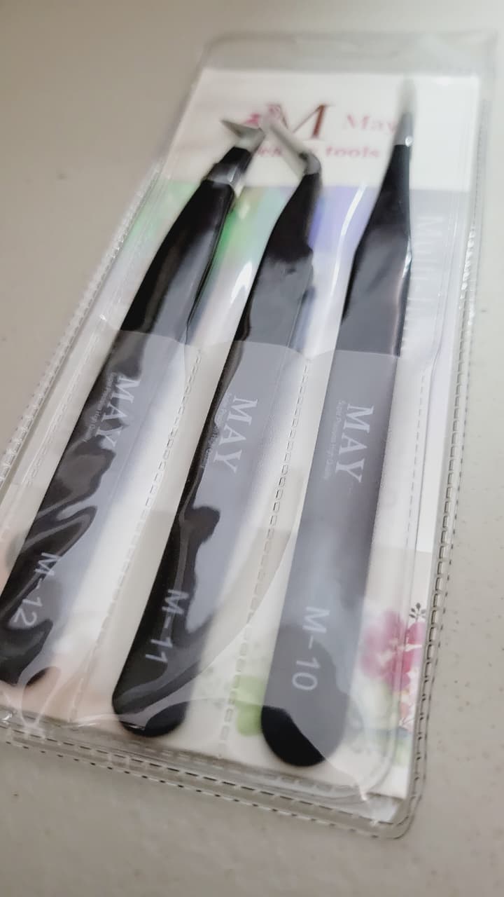 PINZA CURVA, RECTA Y VOLUMEN SET O KIT DE 3 PINZAS NEGRO MATE