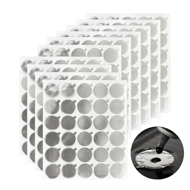 300 Pzs Sticker Pegatina Piedra Jade Aluminio Adhesivo